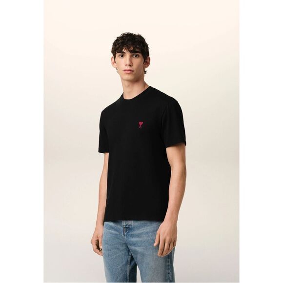 Ami Paris Alexandre Mattiussi heart black t-shirt M - Picture 1 of 11